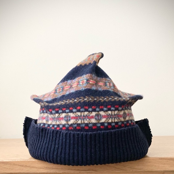 joodito 100% lambswool fair isle sweater hat - Picture 1 of 10